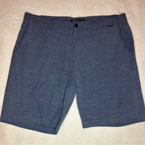 Travis Mathew Men's Heathered Blue Flat Front Shorts